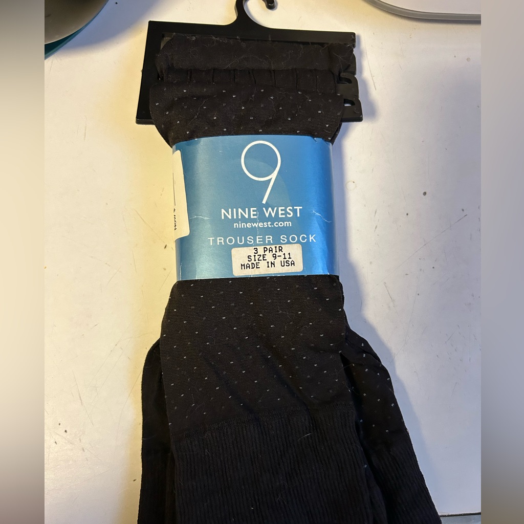 Nine West Men's Black Polka Dot Dress Socks